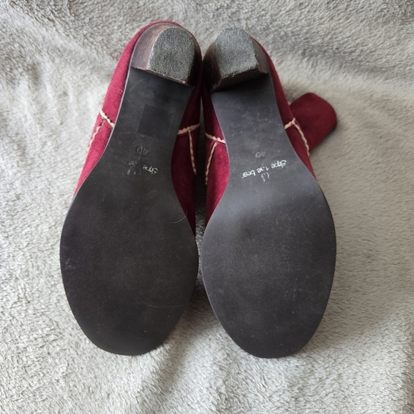 Shoe The Bear Bijou burgundy suede ankle boots size 8 - Picture 9 of 14